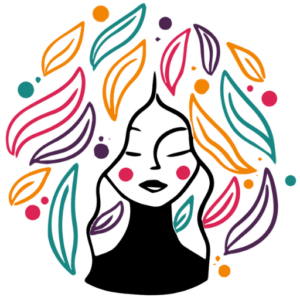 Le favicon de Marine Duranton, dessin artistique représentant une femme avec des feuilles autour de la tête